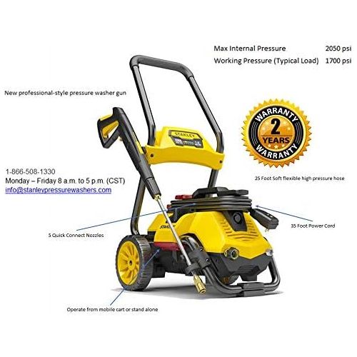 스텐리 [아마존핫딜][아마존 핫딜] Stanley SLP2050 Electric Power Washer, Medium, Yellow