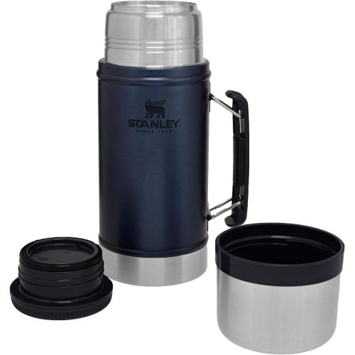 스텐리 Stanley Vacuum Insulated Large Food Jar, 18/8 Stainless Steel Food Jar for Cold and Hot Food, Soup Thermos with Leak Proof Lid Doubles as Cup, Wide Mouth Food Thermos