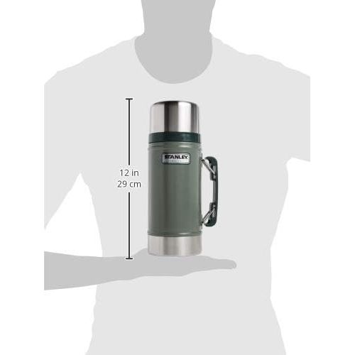 스텐리 Stanley Classic Legendary Vacuum Insulated Food Jar 24oz ? Stainless Steel, Naturally BPA-free Container ? Keeps Food/Liquid Hot or Cold for 15 Hours ? Leak Resistant, Easy Clean