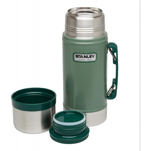 스텐리 Stanley Classic Legendary Vacuum Insulated Food Jar 24oz ? Stainless Steel, Naturally BPA-free Container ? Keeps Food/Liquid Hot or Cold for 15 Hours ? Leak Resistant, Easy Clean