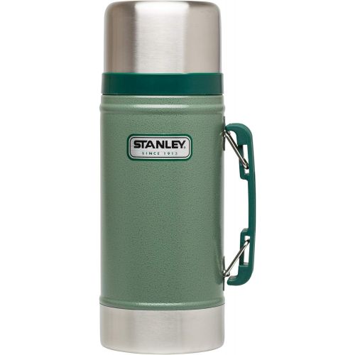 스텐리 Stanley Classic Legendary Vacuum Insulated Food Jar 24oz ? Stainless Steel, Naturally BPA-free Container ? Keeps Food/Liquid Hot or Cold for 15 Hours ? Leak Resistant, Easy Clean