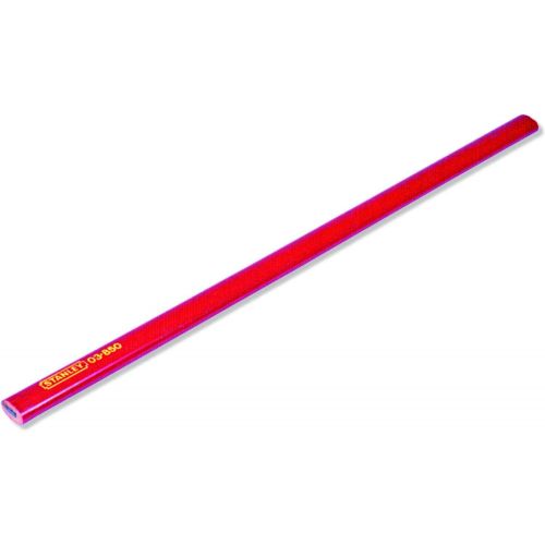 스텐리 Stanley 1-03-850 Carpenters Pencil with Soft Lead, Red