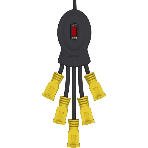 스텐리 Stanley 31500 Power Squid with 5-Grounded Outlets, Black/Yellow