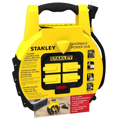 스텐리 Stanley 33959 ShopMax Power Hub 20-Feet 4-Outlet Cord Reel