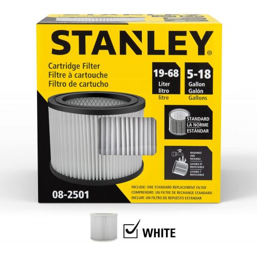 스텐리 Stanley 08-2501 5-18 Gallon Cartridge Filter for Wet/Dry Vacuums