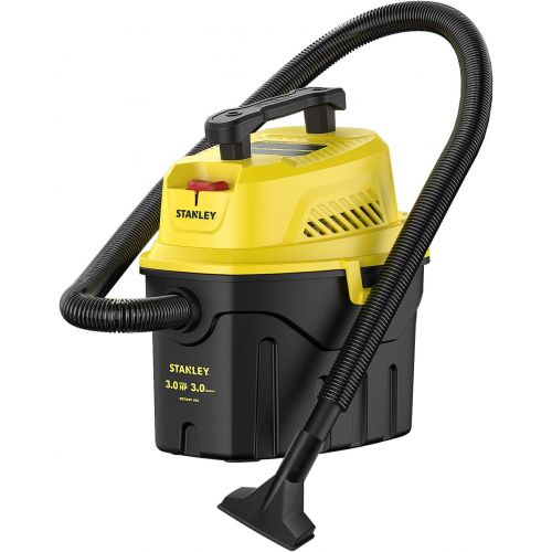 스텐리 Stanley 3 Gallon Wet Dry Vacuum, 3 Peak HP Poly 2 in 1 Shop Vac with Powerful Suction, Multifunctional Shop Vacuum Car Vacuum W/ 3 Horsepower Motor for Auto Detailing, Tight Space