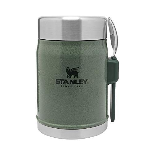 스텐리 Stanley The Legendary Food Jar + Spork 14oz Hammertone Green