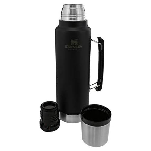 스텐리 Stanley Classic VacuumInsulatedWide MouthBottle, 1.5 qt- BPA-Free 18/8 Stainless SteelThermosfor Cold & HotBeveragesKeeps Liquid Hot or Cold for