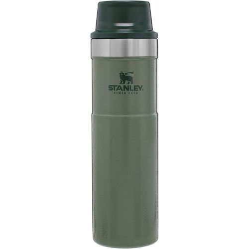 스텐리 [아마존베스트]Stanley Classic Trigger Action Travel Mug 12 oz Leak Proof + Packable Hot & Cold Thermos  Double Wall Vacuum Insulated Tumbler for Coffee, Tea & Drinks  BPA Free Stainless-Steel