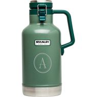 Personalized Stanley Classic Vacuum Insulated Two Quart (64oz) Growler with Free Single Initial Laser Engraving (Hammertone Green)