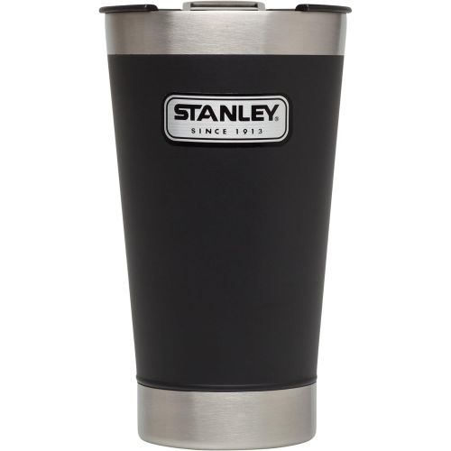 스텐리 Personalized Stanley Black Matte Vacuum Insulated Beer Pint, Free Engraving