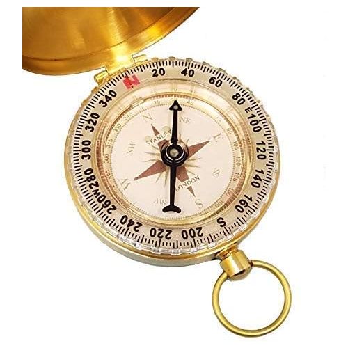 스텐리 Stanley London Personalized Pocket Compass Engraved Joshua 1:9 (Be Strong and Courageous) - Great for Baptism, Confirmation, First Communion, Graduation