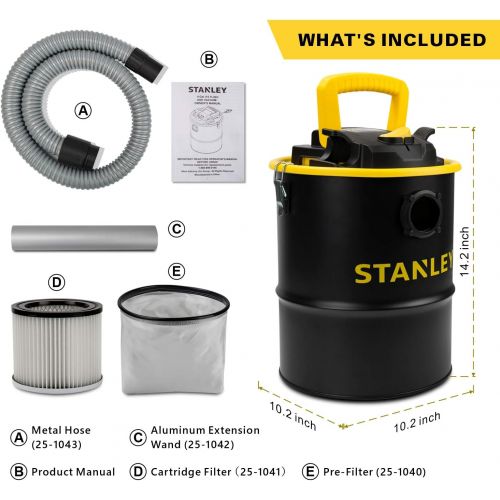 스텐리 Stanley Ash Vacuum 4Gallon 4HP SL 18184, 4 Gallon, Black & Yellow