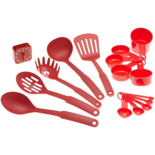  Stanley Roberts 25 Piece Cutlery Gadget Set, Red