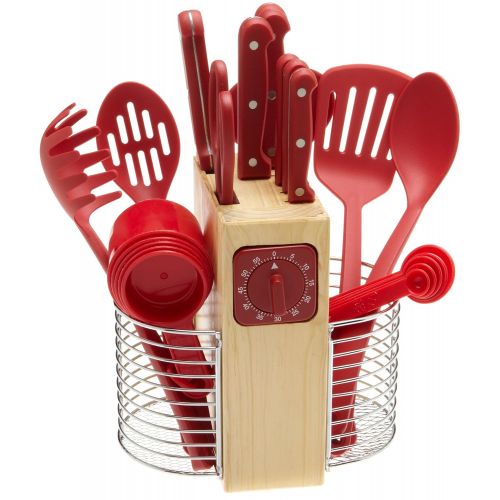  Stanley Roberts 25 Piece Cutlery Gadget Set, Red