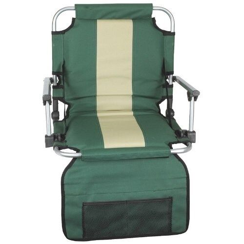  Stansport Stadium Seat With Arms - Green Tan Stripe