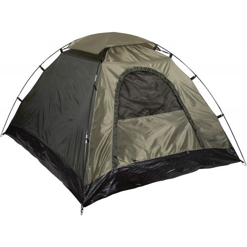  Stansport Hunter Series Hunter Buddy 2 Pole Dome Tent (Forest Green/Tan, 5-Feet 6-Inch X 6-Feet 6-Inch X 44-Inch)