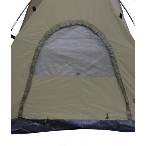  Stansport Hunter Series Hunter Buddy 2 Pole Dome Tent (Forest Green/Tan, 5-Feet 6-Inch X 6-Feet 6-Inch X 44-Inch)