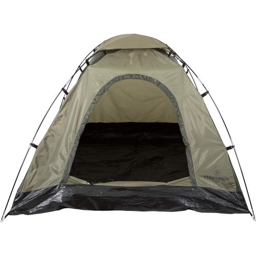  Stansport Hunter Series Hunter Buddy 2 Pole Dome Tent (Forest Green/Tan, 5-Feet 6-Inch X 6-Feet 6-Inch X 44-Inch)