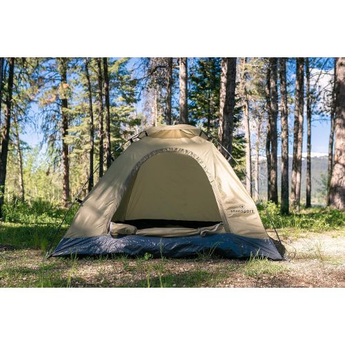  Stansport Hunter Series Hunter Buddy 2 Pole Dome Tent (Forest Green/Tan, 5-Feet 6-Inch X 6-Feet 6-Inch X 44-Inch)