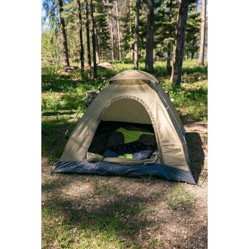  Stansport Hunter Series Hunter Buddy 2 Pole Dome Tent (Forest Green/Tan, 5-Feet 6-Inch X 6-Feet 6-Inch X 44-Inch)