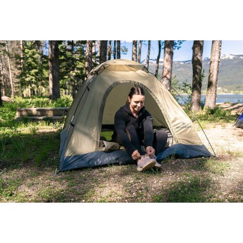  Stansport Hunter Series Hunter Buddy 2 Pole Dome Tent (Forest Green/Tan, 5-Feet 6-Inch X 6-Feet 6-Inch X 44-Inch)