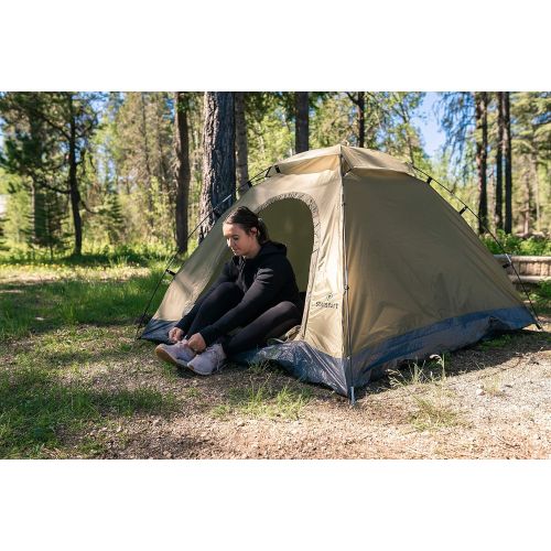  Stansport Hunter Series Hunter Buddy 2 Pole Dome Tent (Forest Green/Tan, 5-Feet 6-Inch X 6-Feet 6-Inch X 44-Inch)