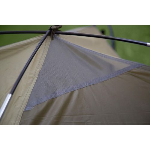  Stansport Hunter Series Hunter Buddy 2 Pole Dome Tent (Forest Green/Tan, 5-Feet 6-Inch X 6-Feet 6-Inch X 44-Inch)