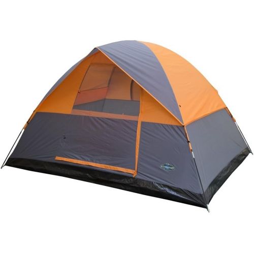  Stansport 3 Season Tent - 8 X 10 X 6 Ft - Orange W/Gray Trim