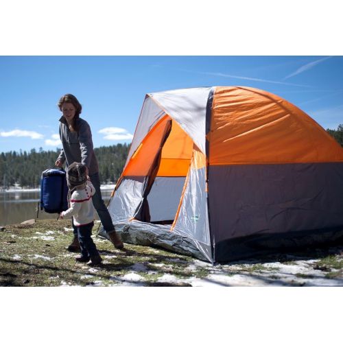  Stansport 3 Season Tent - 8 X 10 X 6 Ft - Orange W/Gray Trim