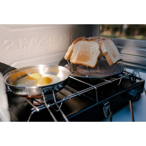  Stansport Folding Camp Stove Toaster , Silver , 8.66 L x 8.66 W x 4.33 H