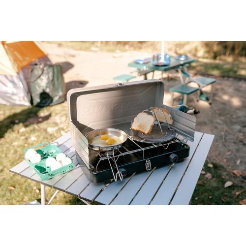  Stansport Folding Camp Stove Toaster , Silver , 8.66 L x 8.66 W x 4.33 H