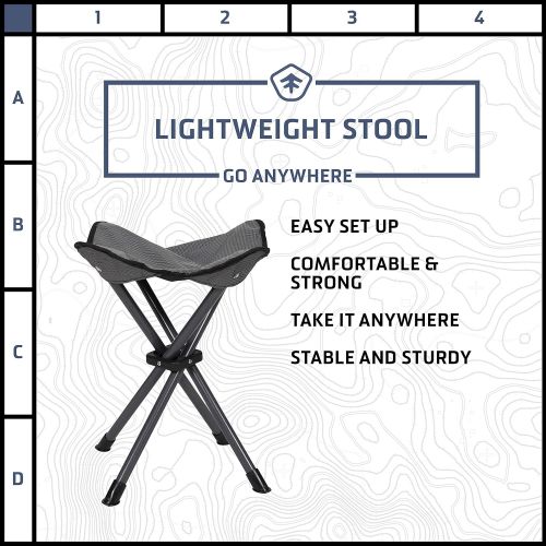  STANSPORT - Deluxe 4 Leg Camping Stool, Compact Lightweight Portable Stool for Outdoor Use