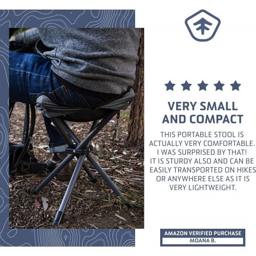  STANSPORT - Deluxe 4 Leg Camping Stool, Compact Lightweight Portable Stool for Outdoor Use