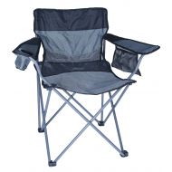 Stansport Apex Oversized High Back Arm Chair (Black/Silver)