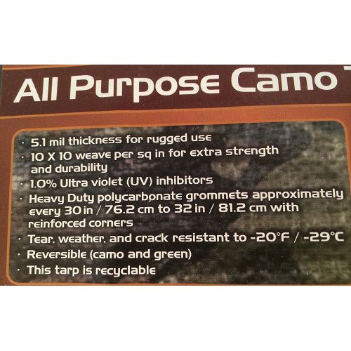  Stansport Ozark Trail All-Purpose Tarp, Camo/Green, 8ft x 10ft