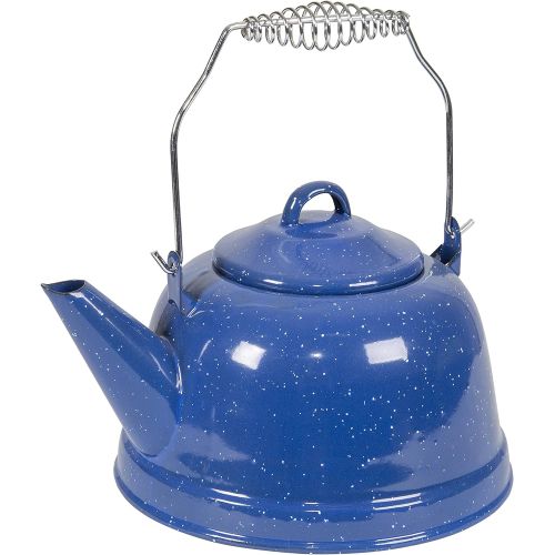  Stansport Enamel Tea Kettle, 3 Quart, Blue (10955)