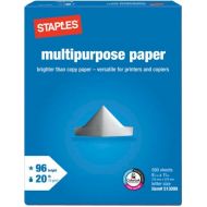 Staples Multipurpose Laser Inkjet Printer Paper, Bright White, 500 Sheets, 8 1/2 X 11