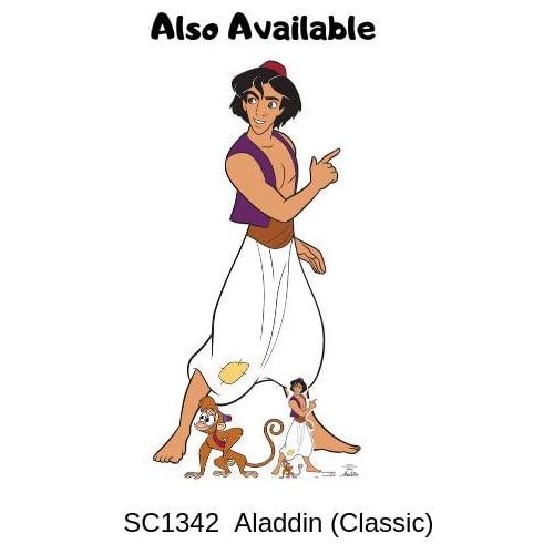  Star Cutouts SC1343 Genie Aladdin (Classic) Robin Williams Lifesize Cutout with Free Mini Cardboard Standee Perfect for Fans, Friends, Collectors and Family Height 88cm, Multicolou