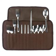 Star A 12pcs Stainless Steel Flatware Cutlery Family Set with Travel Bag, Cutlery Set Camping Barbecue Portable Stainless Steel Spoon Chopstick for Picnic