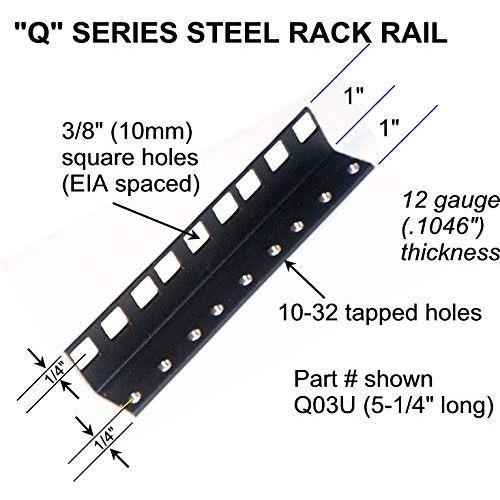  Star Case 22U steel server rack rail with 38 square holes, 2U-45U, (Q22U) esacrs