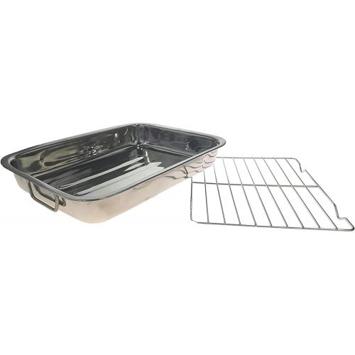  Star Dist Professional Kitchen Quality Stainless Steel Roaster, Lasagna Pan, Casserole Dish W/ Roasting Rack for Everything From Thanksgiving Turkey to Easter Hams or Any Holiday Meal