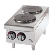 Star Manufacturing Star 502FF 12 Inch Electric Hotplate with (2) Burners and Infinite Heat, 208-240v/1ph