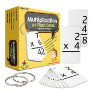 Star Right Multiplication with 2 Metal Binder Rings | 169 Self Checking Flashcards | for Ages 6 and Up