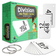 [아마존베스트]Star Right Education Math Division Flash Cards, 0-12 (All Facts, 156 Cards) With 2 Rings