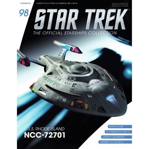  Star Trek USS Rhode Island NCC-72701 Model with Magazine #98 by Eaglemoss