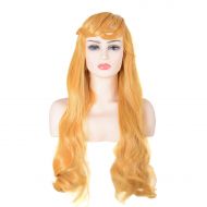 StarDY Women Wig Princess Aurora Gold Yellow Curly Hairs Coslay Costume