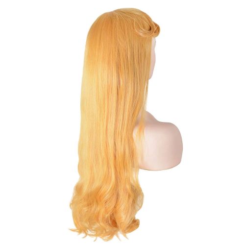  StarDY Women Wig Princess Aurora Gold Yellow Curly Hairs Coslay Costume