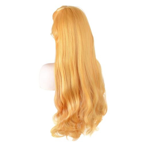  StarDY Women Wig Princess Aurora Gold Yellow Curly Hairs Coslay Costume