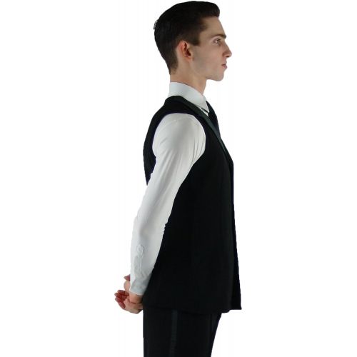  StarDance MDV05 Mens Medium-Length Dance Vest with Satin Lapel